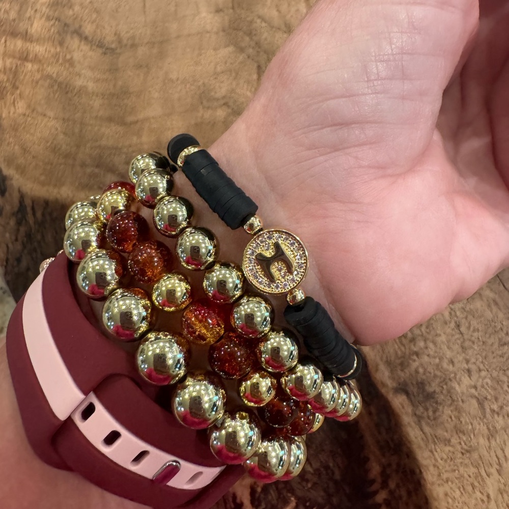 Letter “M” Beaded Bracelet